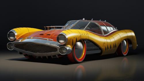 depict the most well known super villains as classic cars