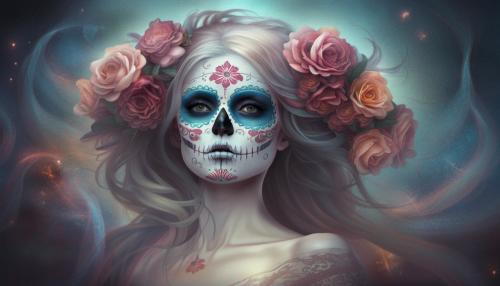 Day of the dead skull women 