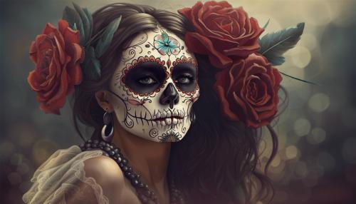 Day of the dead skull women 