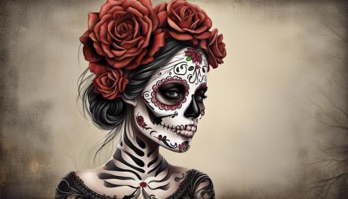 Day of the dead skull women 