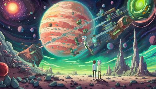 Rick and morty in the space