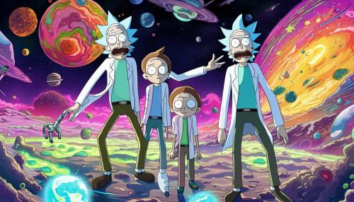 Rick and morty in the space