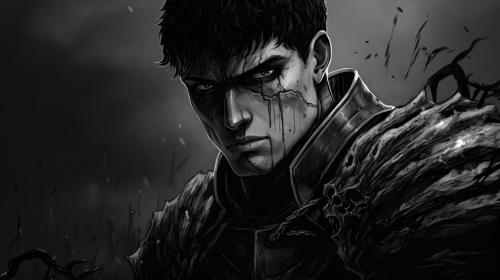 Berserk from the manga fighting monsters