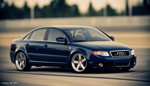 Slammed 2008 Audi a4 b7, drag strip, metallic navy blue, clear