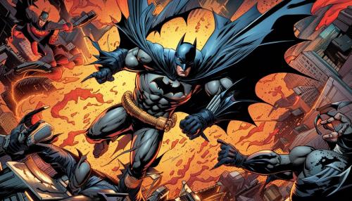 Batman fighting using the hellbat suit