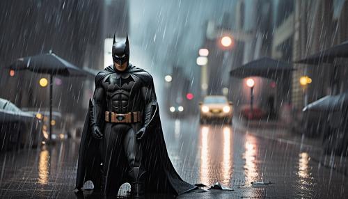 Batman in the rain