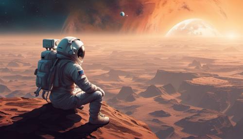 And astronaut sitting on the edge of one world looking out over all the other worlds planet etc., mind blowing  digital art