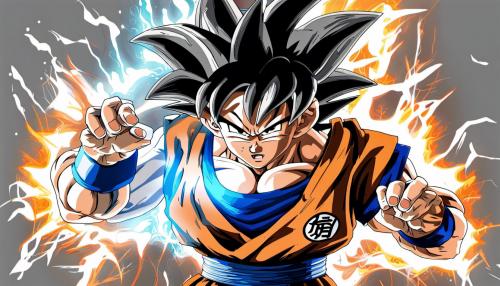 Goku, Ultra HD, detailed, fighting pose,