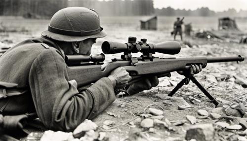 Sniper aiming world War 2