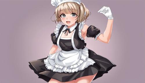 A girly wearing a maid outfit