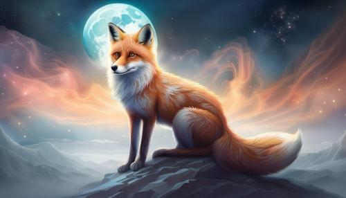 a spirit fox on the moon