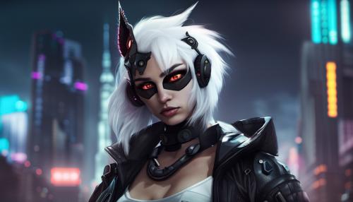 Nightfury lightfury in cyberpunk female form 