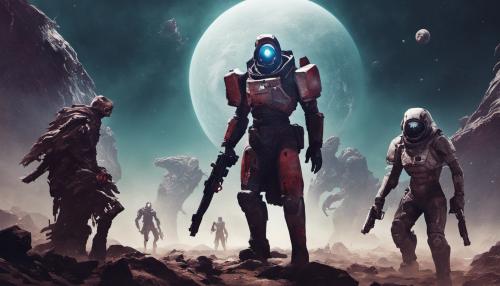 Two destiny guardians surrounded by zombies on a dark planet