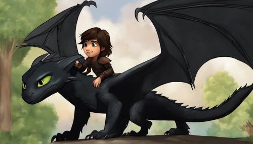 A female nightfury with hiccup