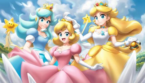 Princess Peach, princess daisy, princess rosalina