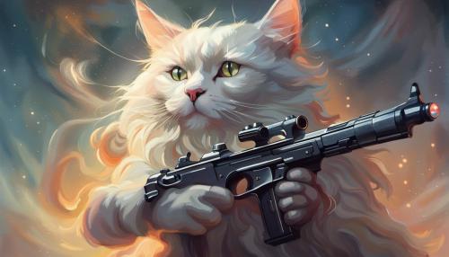 Cat with gun