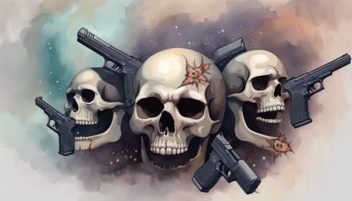 Skull with two glock 19