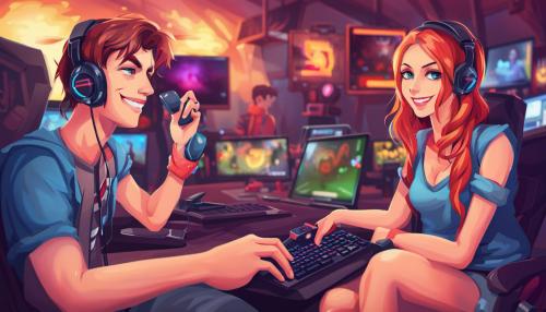 Flirting girl gamer