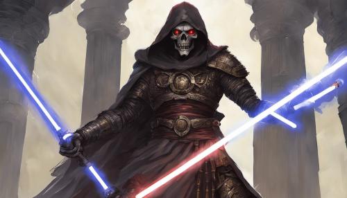 God of death with 2 light sabers