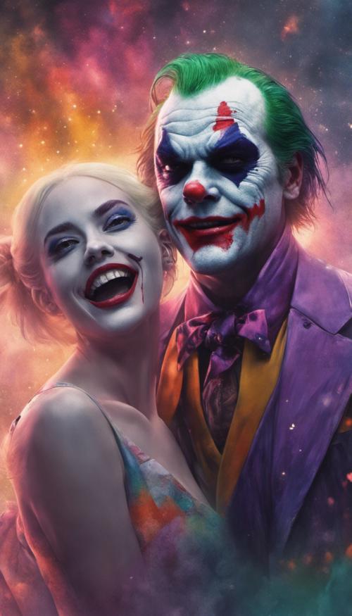 Jack nicholson as the joker with Harley Quinn and they're hyenna