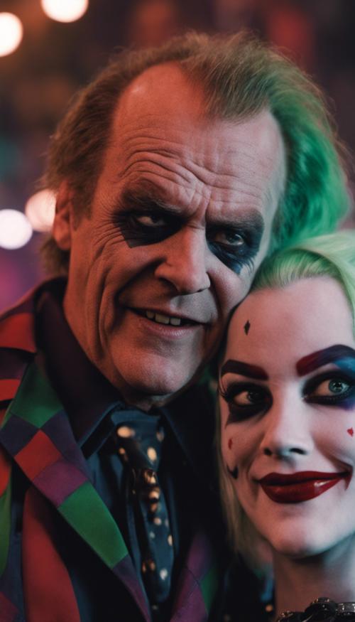 Jack nicholson as the joker and Harley Quinn