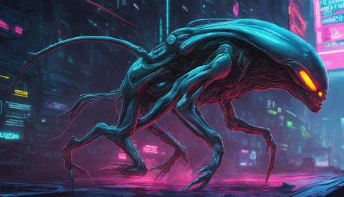 Neon Cyber Alien