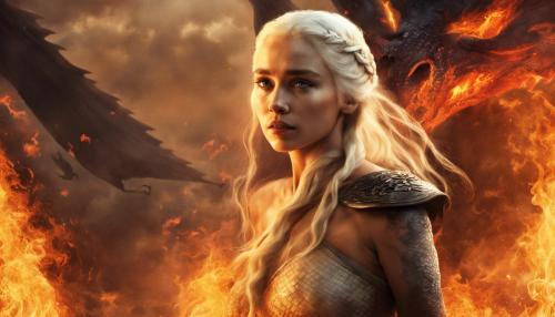 Khaleesi Daenerys Targaryen flames dragons