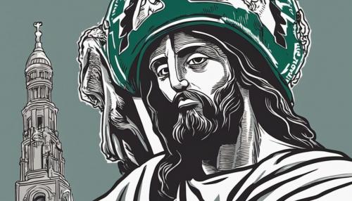 Jesus wearing a Philadelphia eagles hat