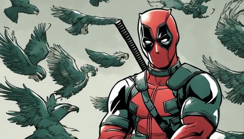 Deadpool wearing a Philadelphia eagles hat