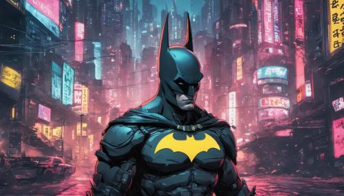 Batman in city cyberpunk 2077