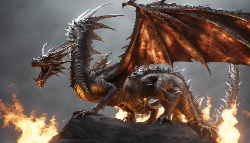 metal dragon fighting fire dragon