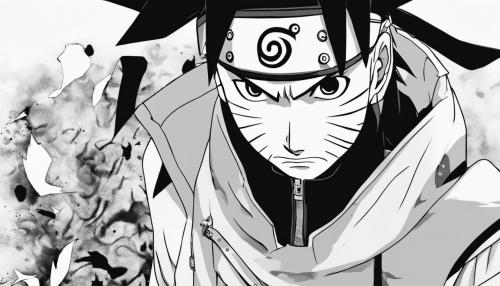 Naruto in black and white