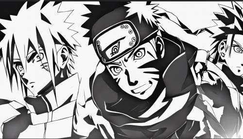 Naruto in black and white