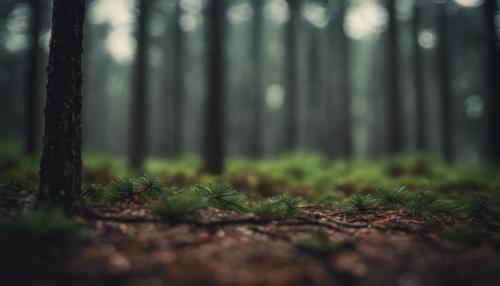 Rainy pine forest