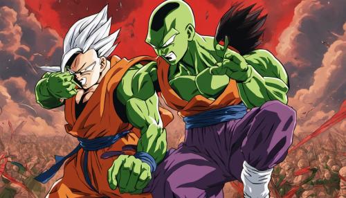 Gohan and Piccolo fighting against Red Ribbon Army, Movie CGI, HD, masterpiece, detailed, Dragon ball super: Super Hero 