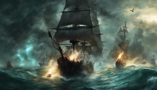 Harry Potter and pirates of the Caribbean defeating voldemort on the black pearl