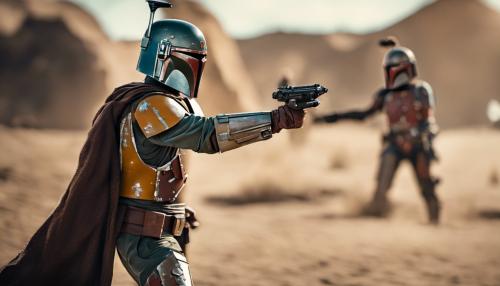 Boba fett fights the Mandalorian