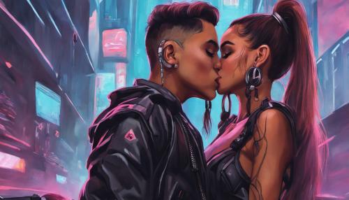 Ariana grande kissing jenne ortega Cyberpunk 