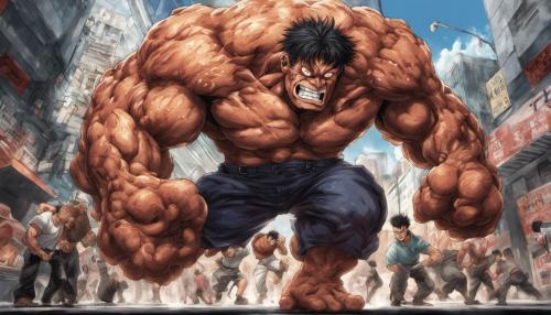 Yujiro hanma from baki son of ogre vs olivia biscuit