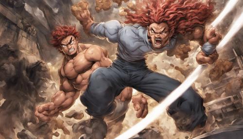 Yujiro hanma from baki son of ogre vs olivia biscuit