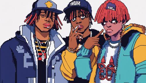 Juice wrld smoking with ski mask the slump god and trippie redd