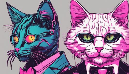 Military tabby cat and tuxedo cat