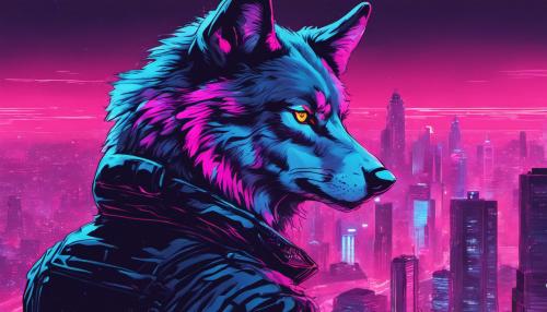 Wolf overlooking city