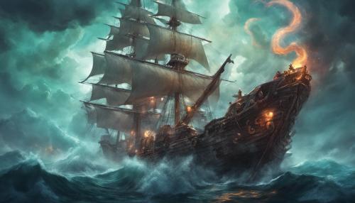 Kraken attacking pirate ship 