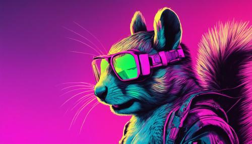 Neon punk squirrel