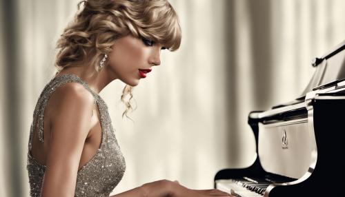 Taylor Swift playing piano