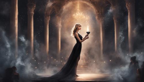 Taylor Swift Performing at concert black dress candle lighting