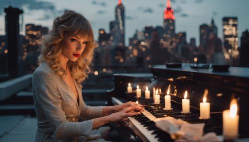 tailor Swift Performing on New York City rooftop candlelight