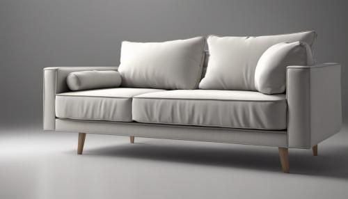 three seat sofa. half transparent.