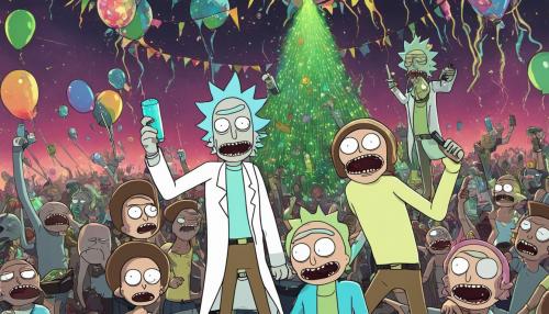 Rick and morty partying